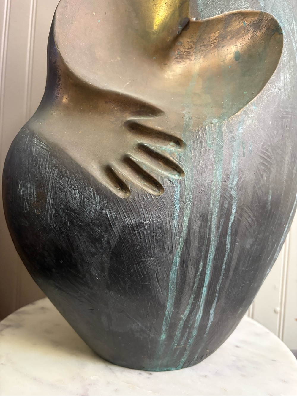 RARE Angelo Basso Bronze Sculpture “Mother and Child” Limited Edition VIII/IX - Picture 6 of 11